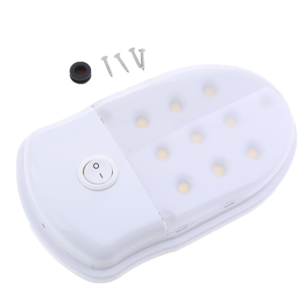 12V LED Interior Dome Light Lamp with Swith On/Off for Boat Caravan RV