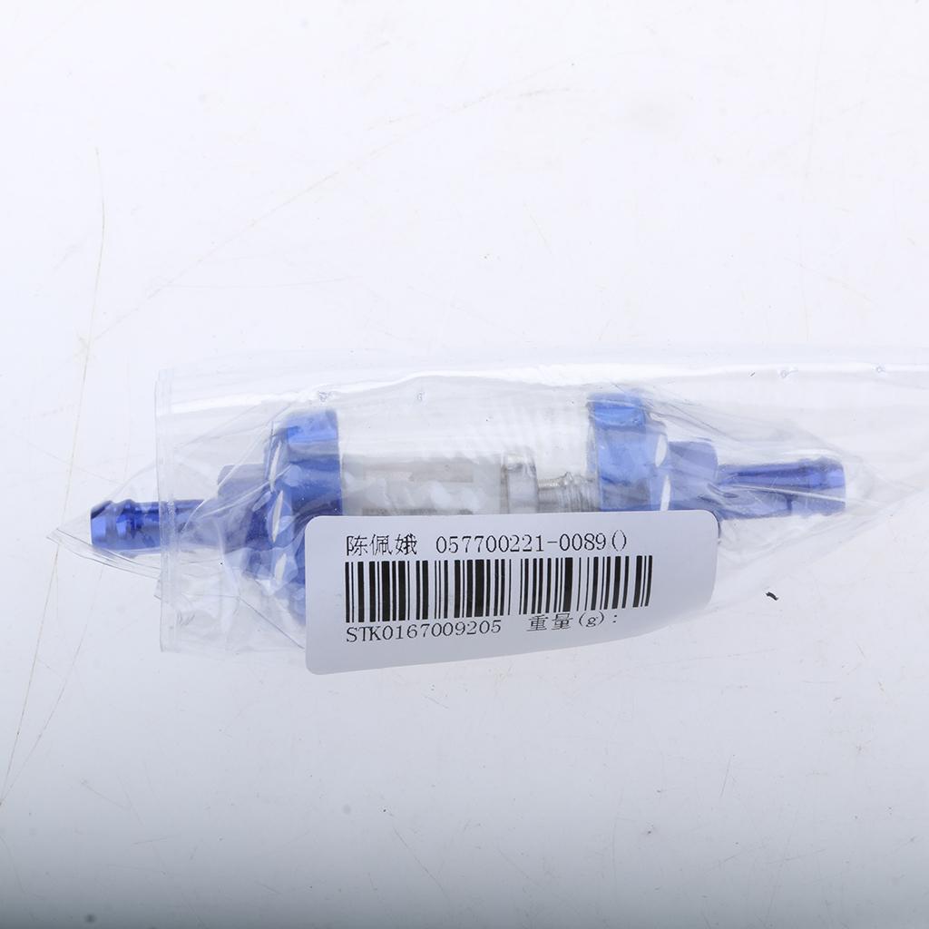 CNC Universal Scooter Dirt Pit Bike Go Kart 8mm 5/16" Gas Fuel Filter Blue