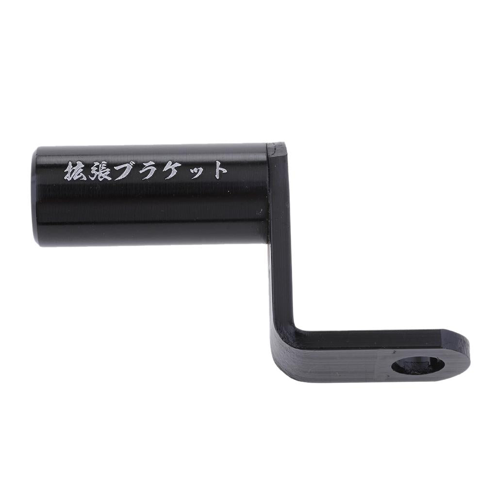 2 x Motorbike Rearview Mirror Expansion Bracket Phone GPS Light Holder Black