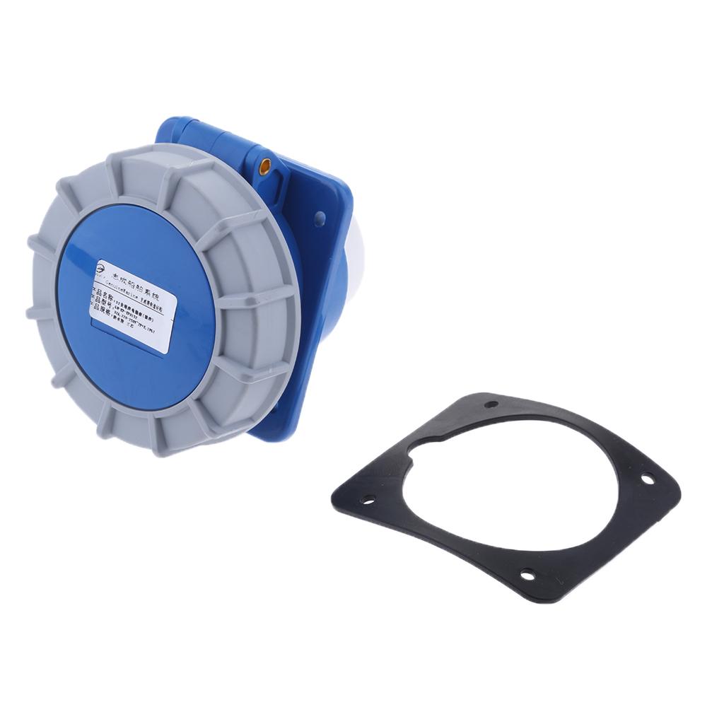32A 220-250V Marine Shore Power Socket Waterproof Electrical Plug & Gasket