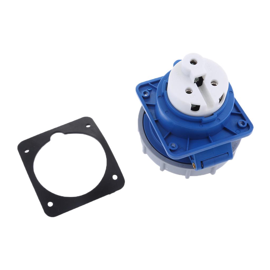 32A 220-250V Marine Shore Power Socket Waterproof Electrical Plug & Gasket