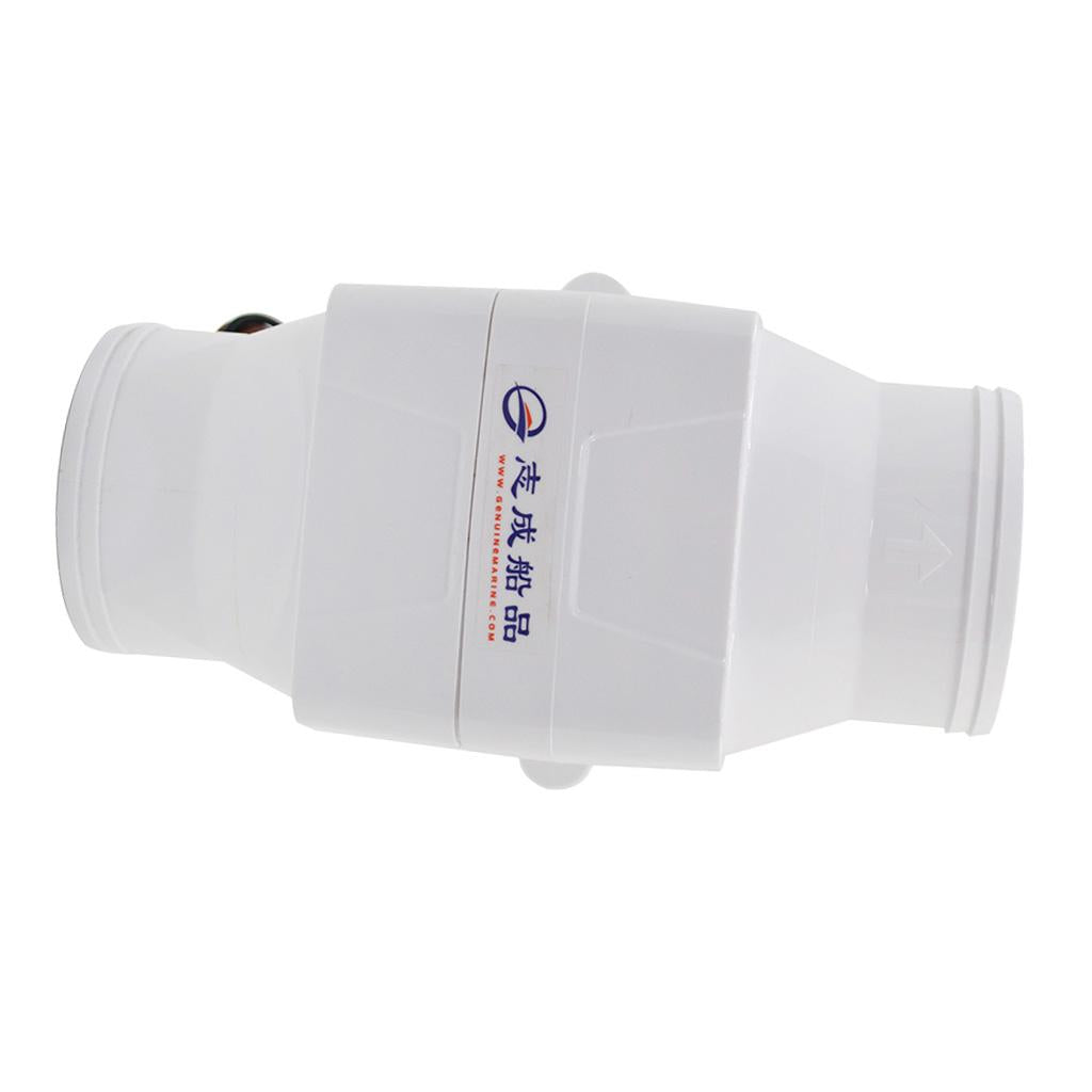 3 Hose Inline Marine Bilge Air Blower 24V 130 CFM Quiet Boat RV White"