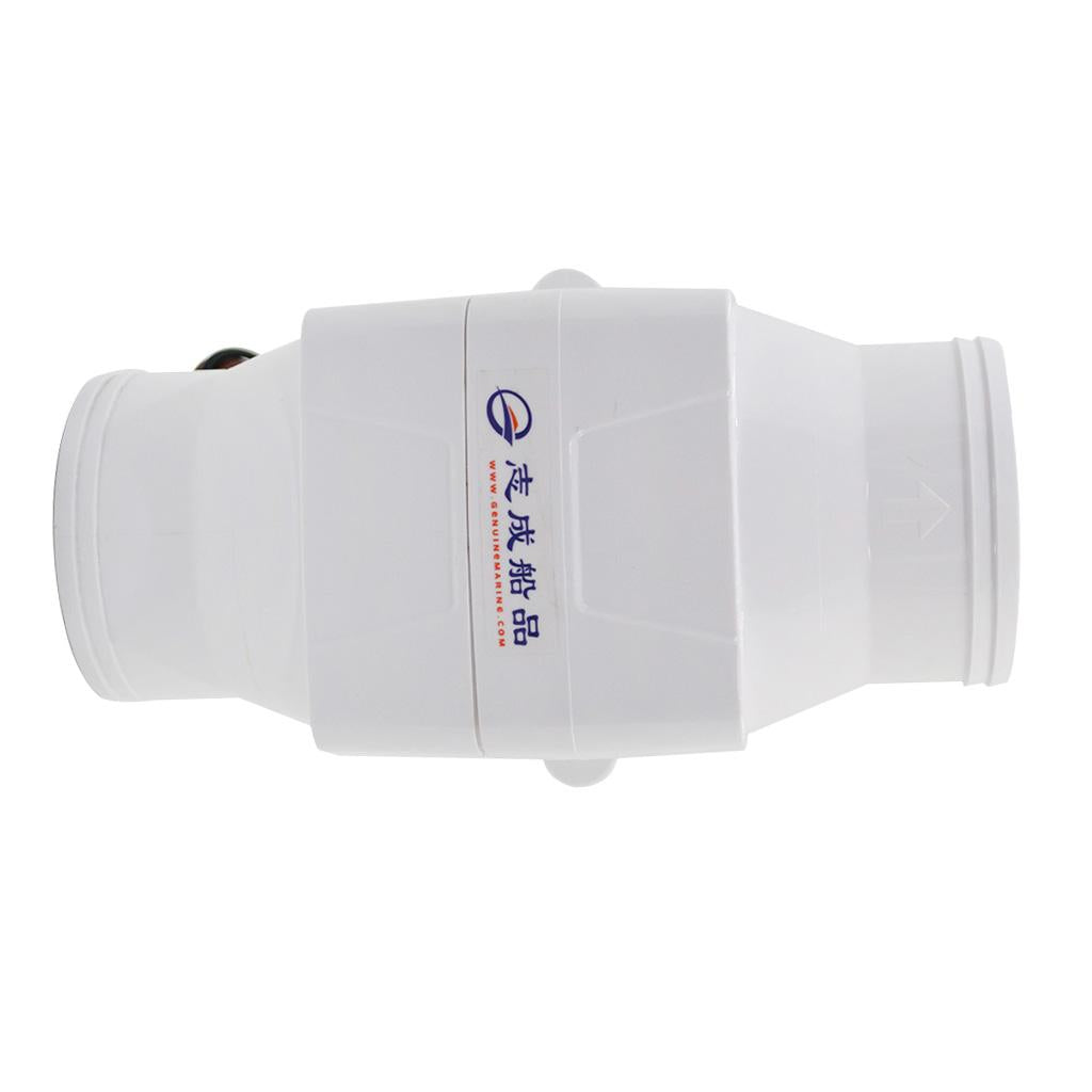 3 Hose Inline Marine Bilge Air Blower 24V 130 CFM Quiet Boat RV White"