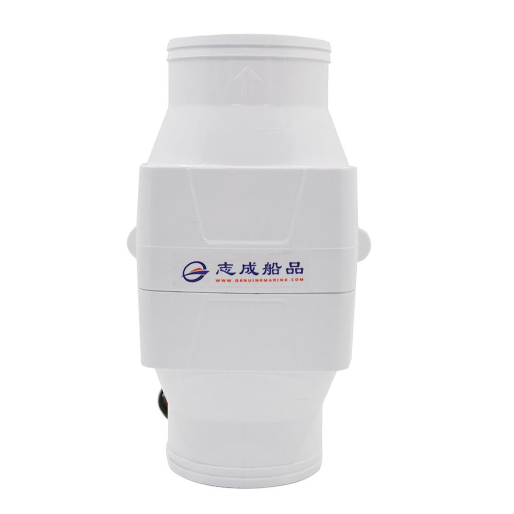 3 Hose Inline Marine Bilge Air Blower 24V 130 CFM Quiet Boat RV White"