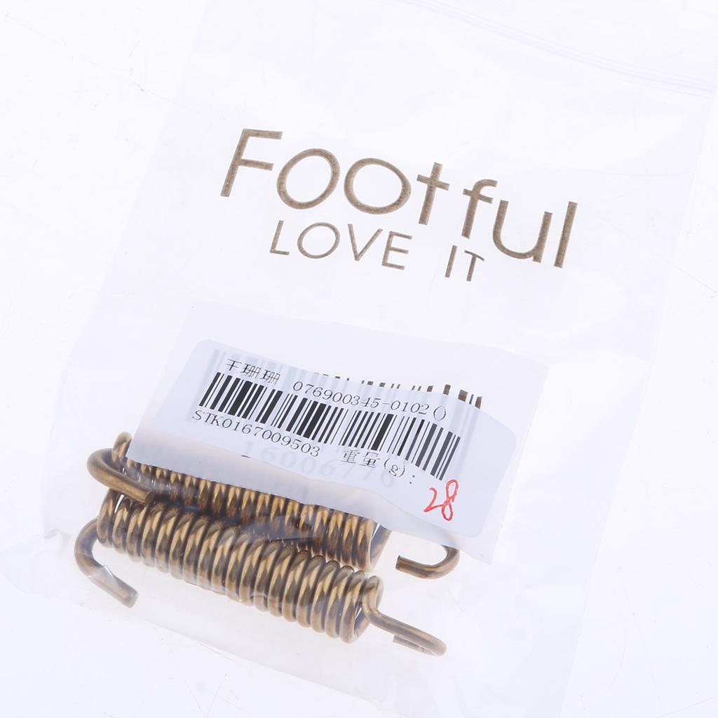 2Pcs 65mm Motorcycle Stainless Steel Exhaust Pipe Muffler Spring Hook Gold