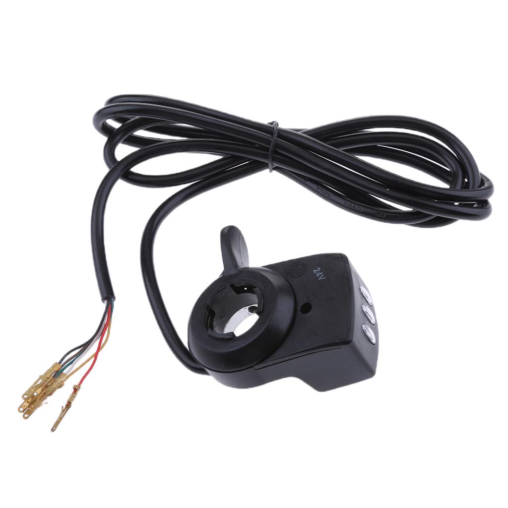 E-Bike Electric Bicycle Throttle 3 LED Indicator Display Button Switch 24V