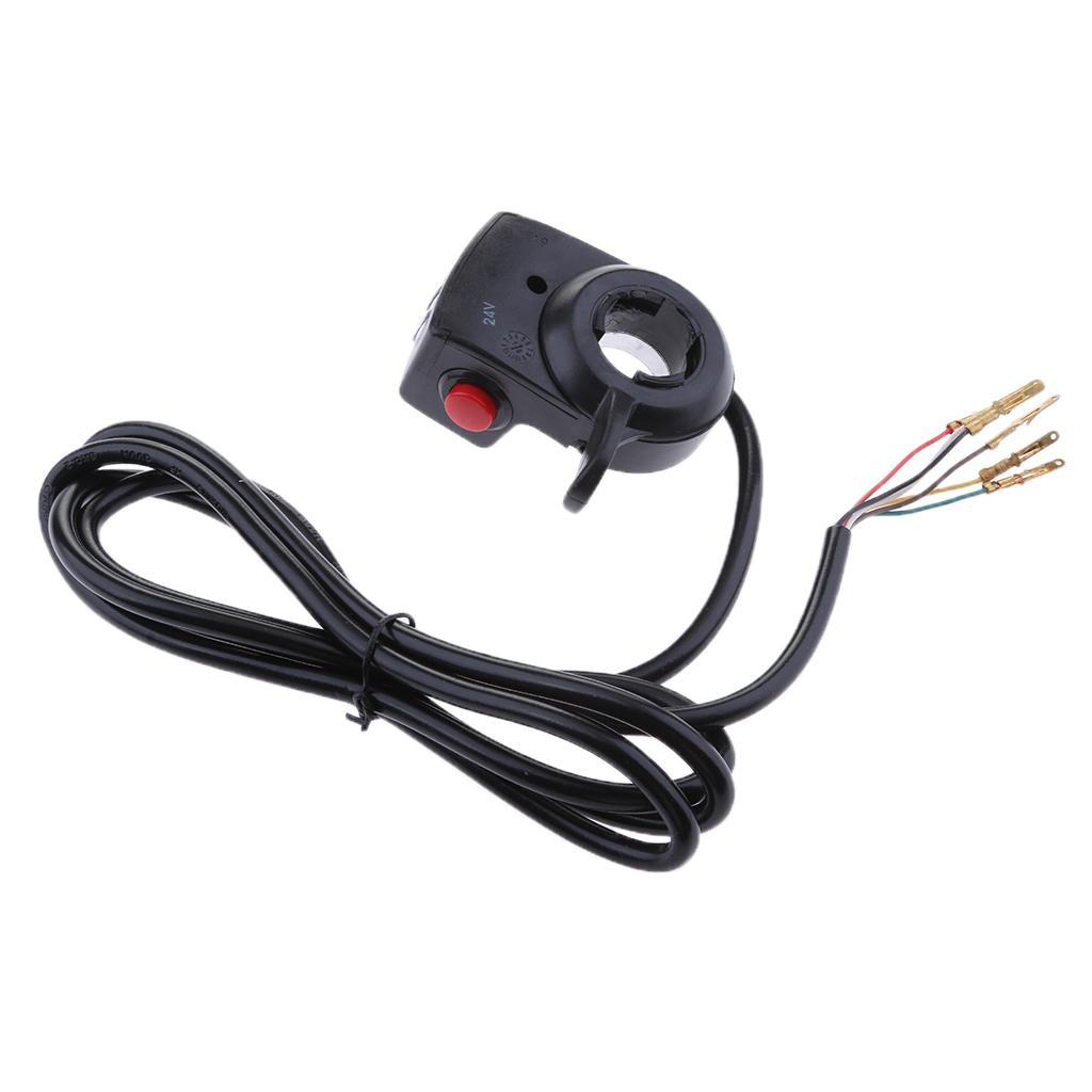 E-Bike Electric Bicycle Throttle 3 LED Indicator Display Button Switch 24V