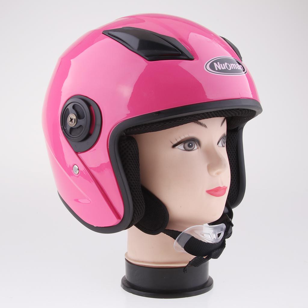 Motorcycle Bike Open Face Helmet Riding Helmets for Sun Visor Pink