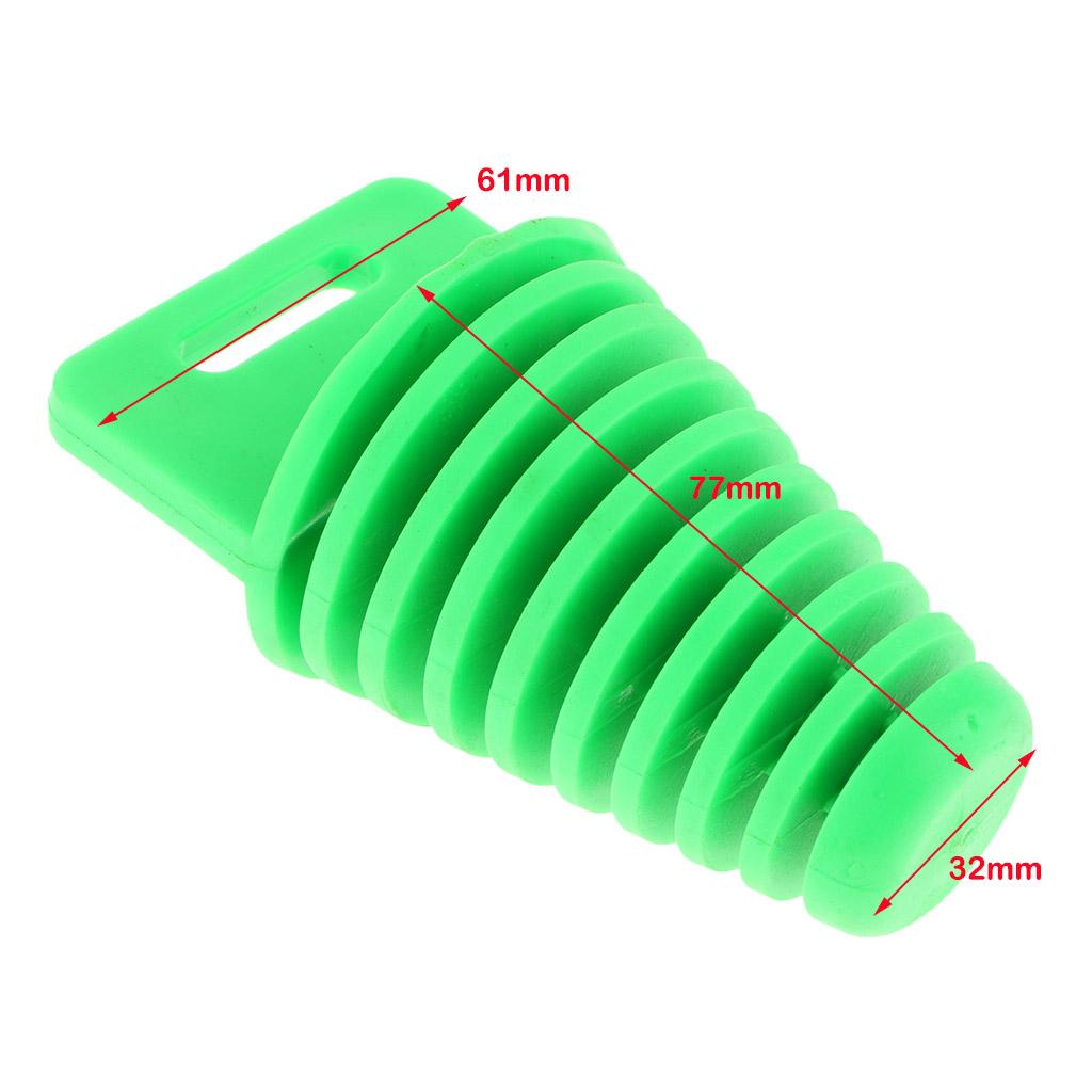 77 mm 3'' Motorbike Dirt Bike Exhaust Pipe Silencer Muffler Wash Plug Green