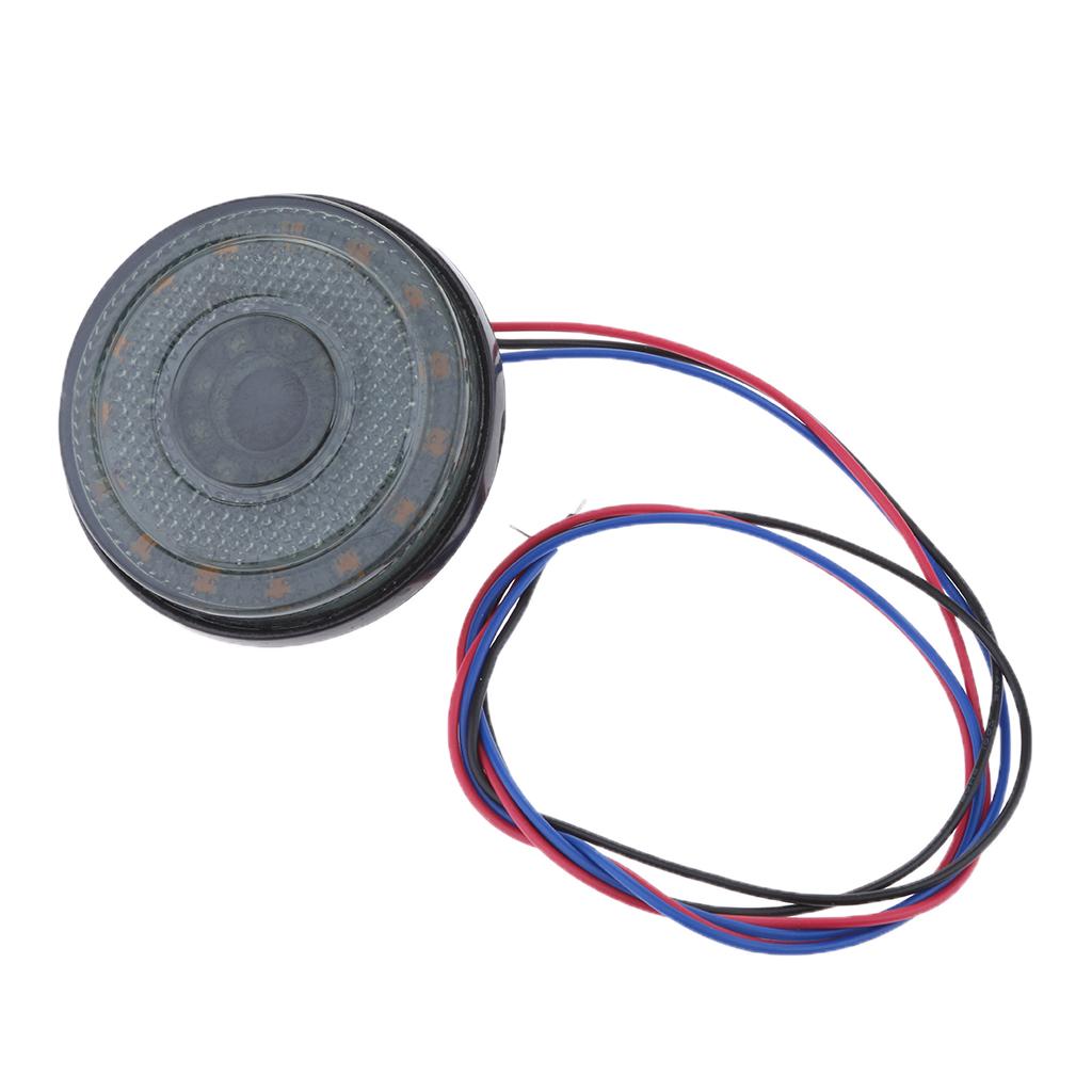 Car Truck LED Round Reflector Rear Tail Brake Stop Marker Light Smoke Lens