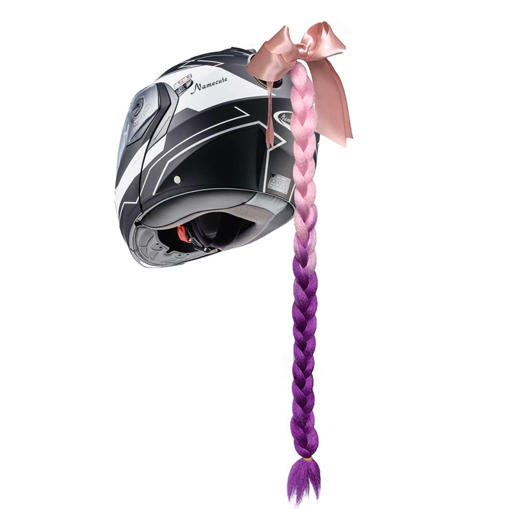 23.6 Gradient Ramp Helmet Braids / Ponytail Motorcycle Bike Helmet Hair 7"