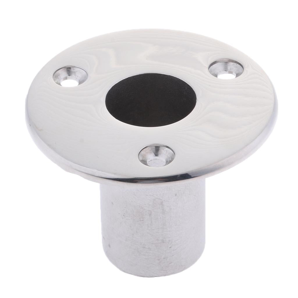 2pcs 1'' 90 Deg Round Base Stainless Steel Boat Handrail Fitting Flush Mount