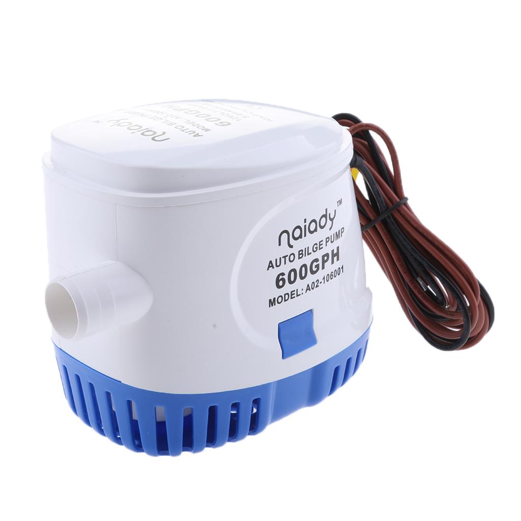 12V 600GPH Automatic Submersible Yacht Bilge Water Pump Auto w/ Float Switch