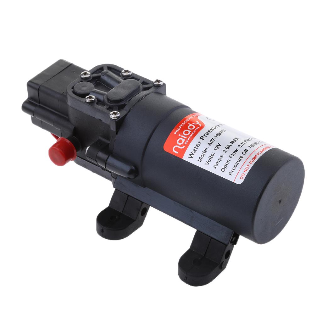 DC 12V Water Pressure Diaphragm Pump 70 PSI 3.1 LPM Caravans/RV/Boat/Marine