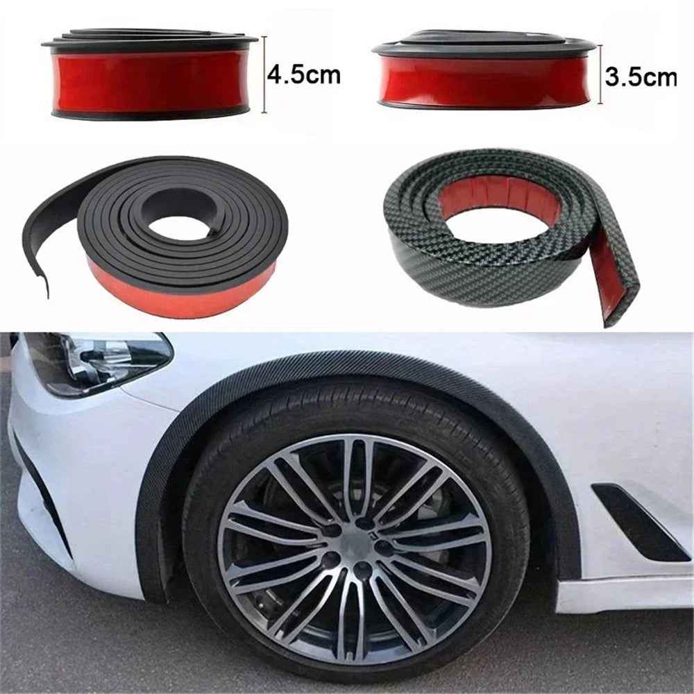 3.5cm Width Universal Car Wheel Eyebrow PVC Protector Strip Wheel Arch Fender Trim Strip, 1.5m - Black