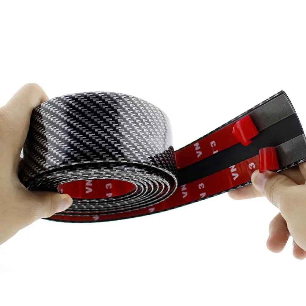 4.5cm Width Car Wheel Eyebrow Anti-Collision PVC Strip Wheel Arch Fender Trim Sticker, 1.5m - Carbon Fiber
