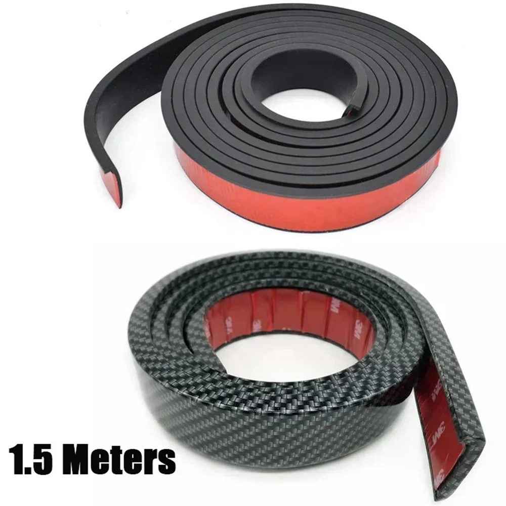 4.5cm Width Car Wheel Eyebrow Anti-Collision PVC Strip Wheel Arch Fender Trim Sticker, 1.5m - Carbon Fiber