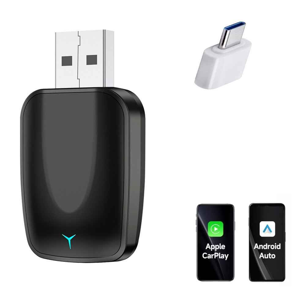 R5032 2 In 1 Wireless CarPlay Android Auto Adapter Plug and Play WiFi Bluetooth-compatible 5.0 Smart Dongle