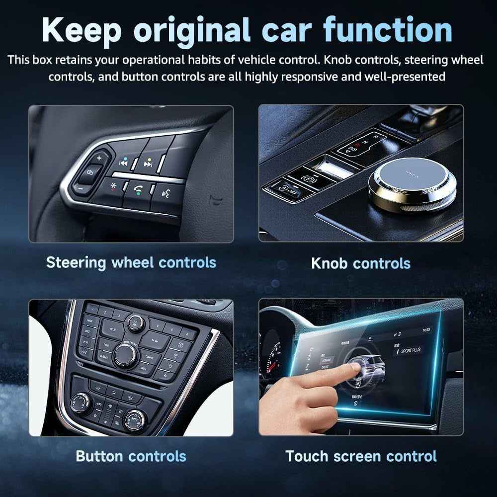 R5051 2 In 1 Android Auto CarPlay Adapter Bluetooth-Compatible / Wifi Smart Wireless USB Dongle with Type C Converter