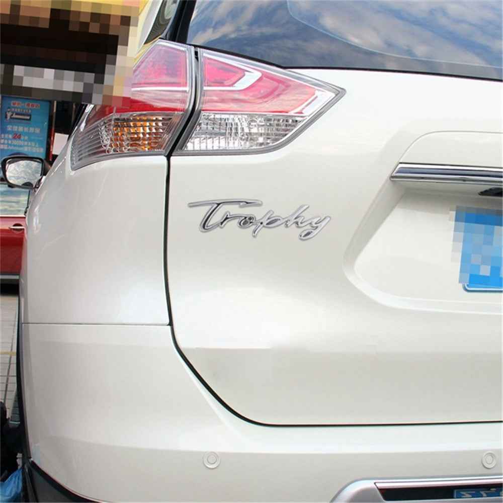 TROPHY Letter Aluminum Alloy Label Decor Self Adhesive Car Decal Sticker SUV Decoration - Gold