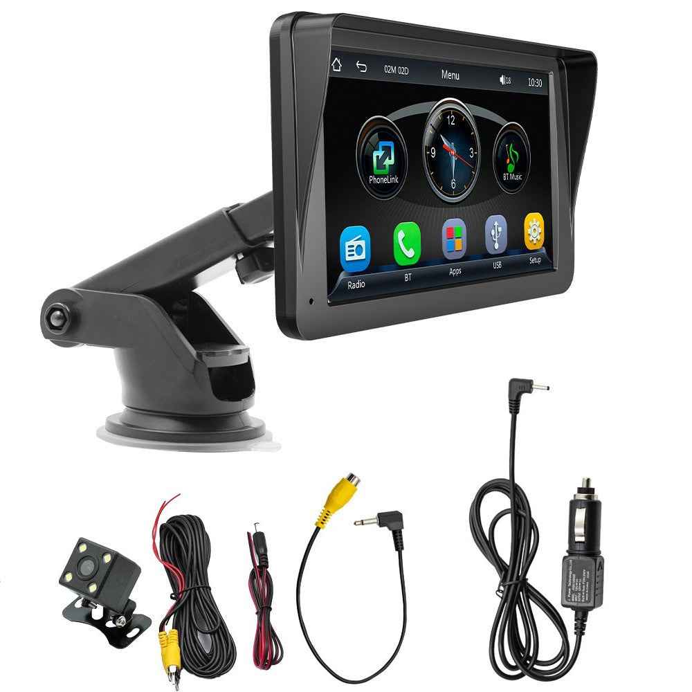 W505B Portable FM Car Player 2.4G / 5G Dual Frequency 7.0-inch HD Touch Display Car Player with 4LED Camera