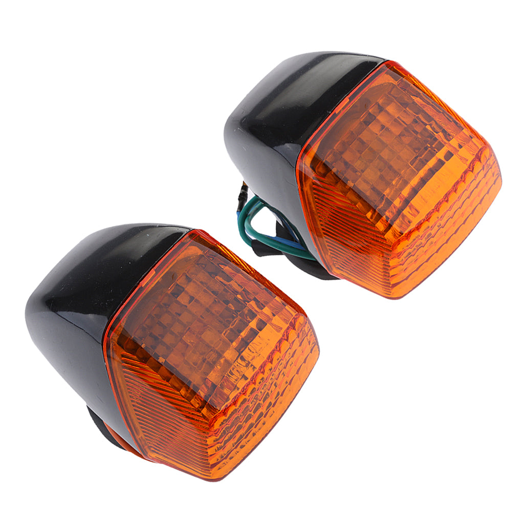 2pcs Motorcycle LED Turn Signals Indicator Amber Lamps for Honda Orange