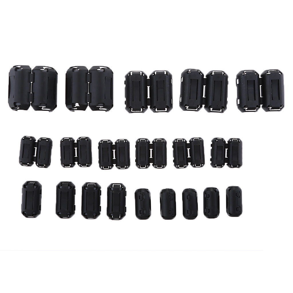 20x Noise Suppressor RFI EMI Cable Clip for 3mm/ 5mm/ 7mm/ 9mm/ 13mm Cables