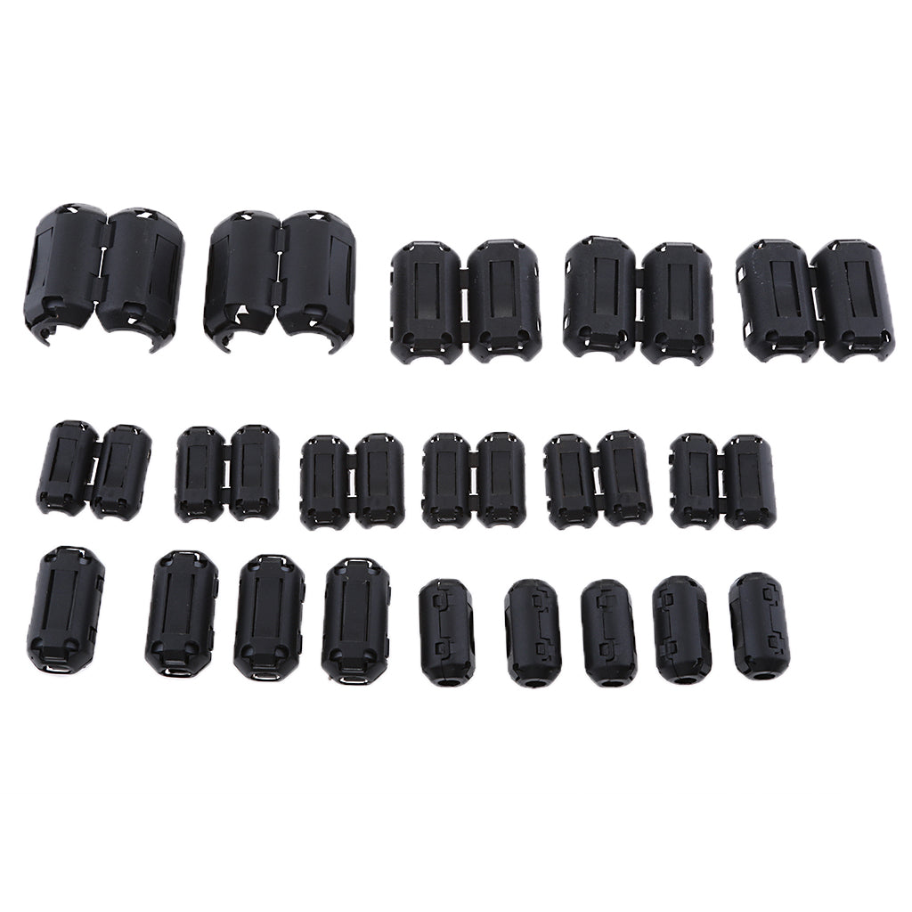 20x Noise Suppressor RFI EMI Cable Clip for 3mm/ 5mm/ 7mm/ 9mm/ 13mm Cables