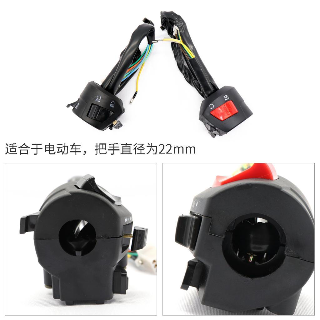 7/8 Motorcycle Handlebar Horn Light ON/OFF Starting Kill Switch Button"