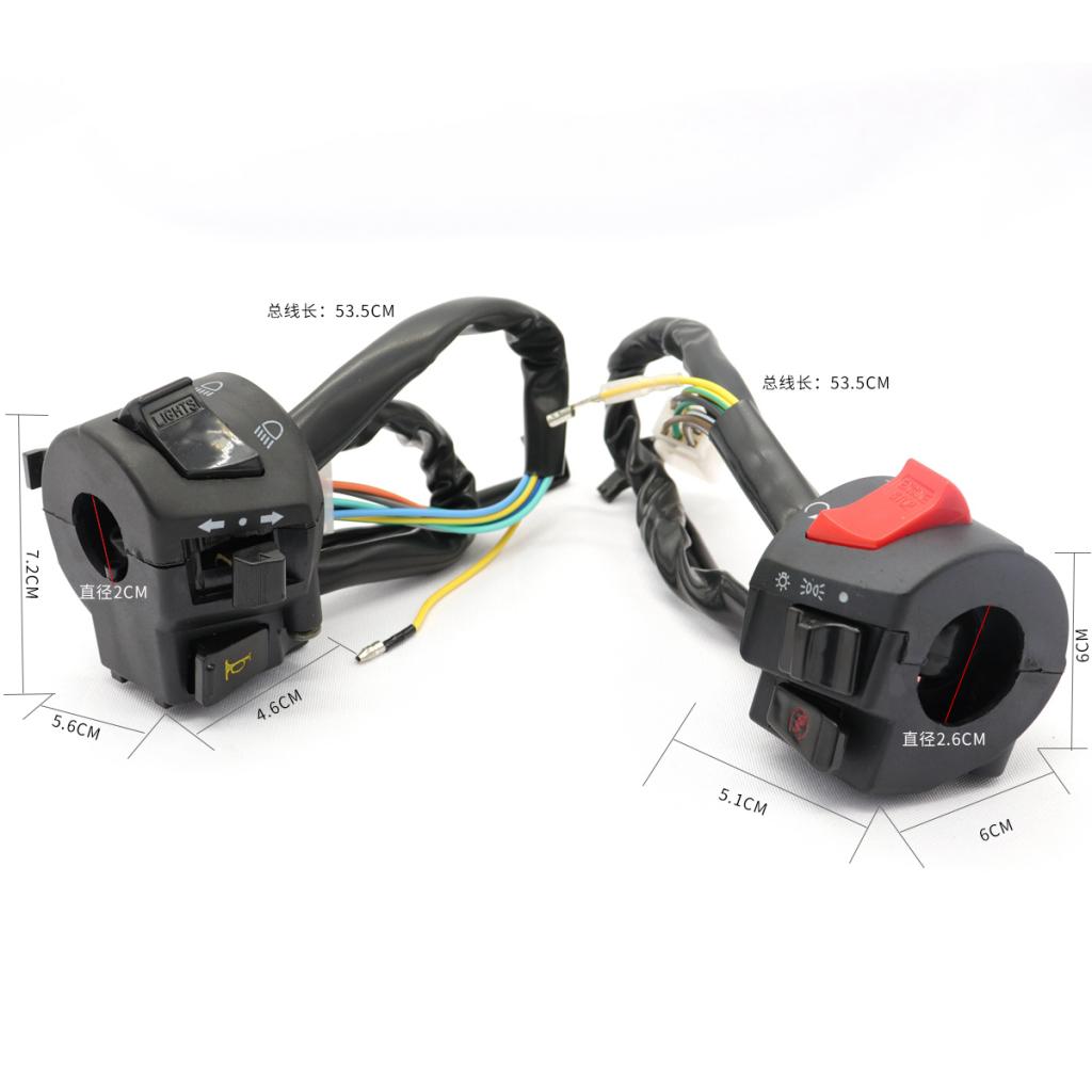 7/8 Motorcycle Handlebar Horn Light ON/OFF Starting Kill Switch Button"