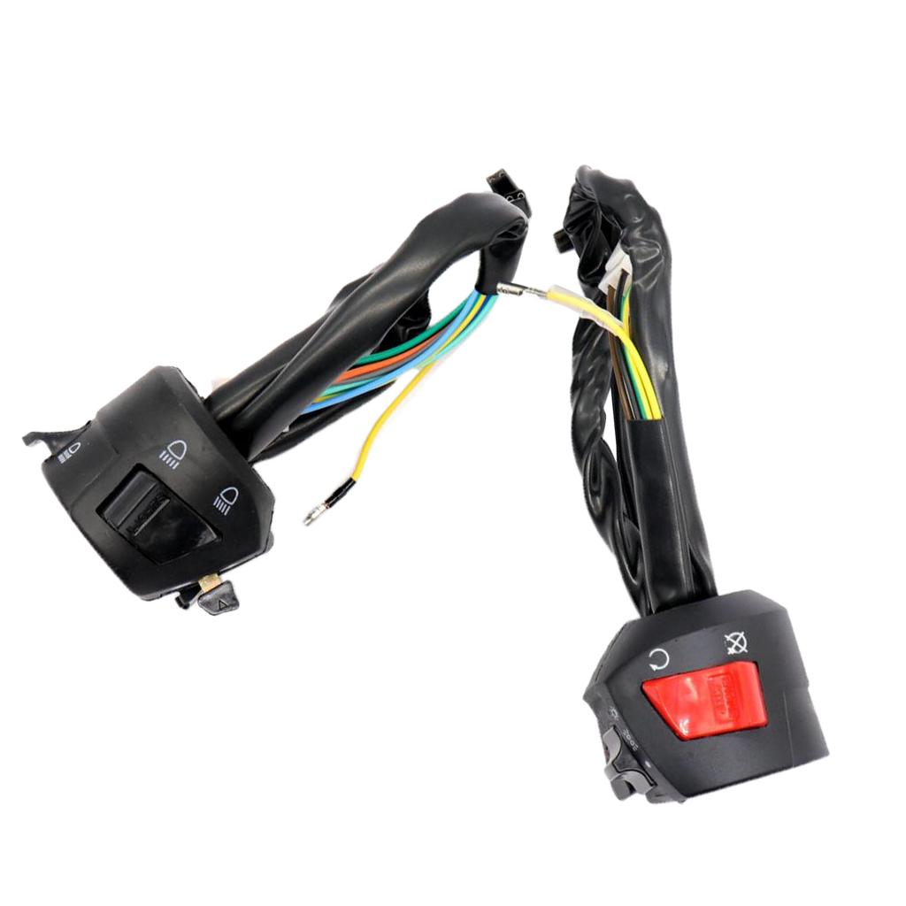 7/8 Motorcycle Handlebar Horn Light ON/OFF Starting Kill Switch Button"