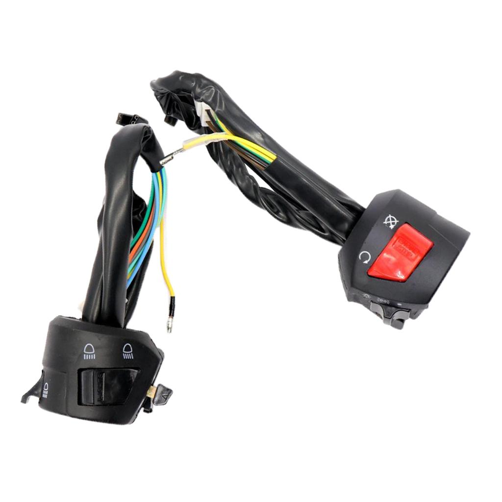 7/8 Motorcycle Handlebar Horn Light ON/OFF Starting Kill Switch Button"