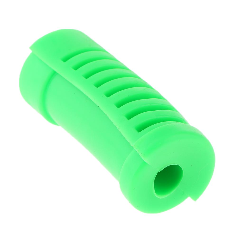 6xMotorcycle Gear Shift Shifter Lever Rod & Footrest Pedal Rubber Cover Green