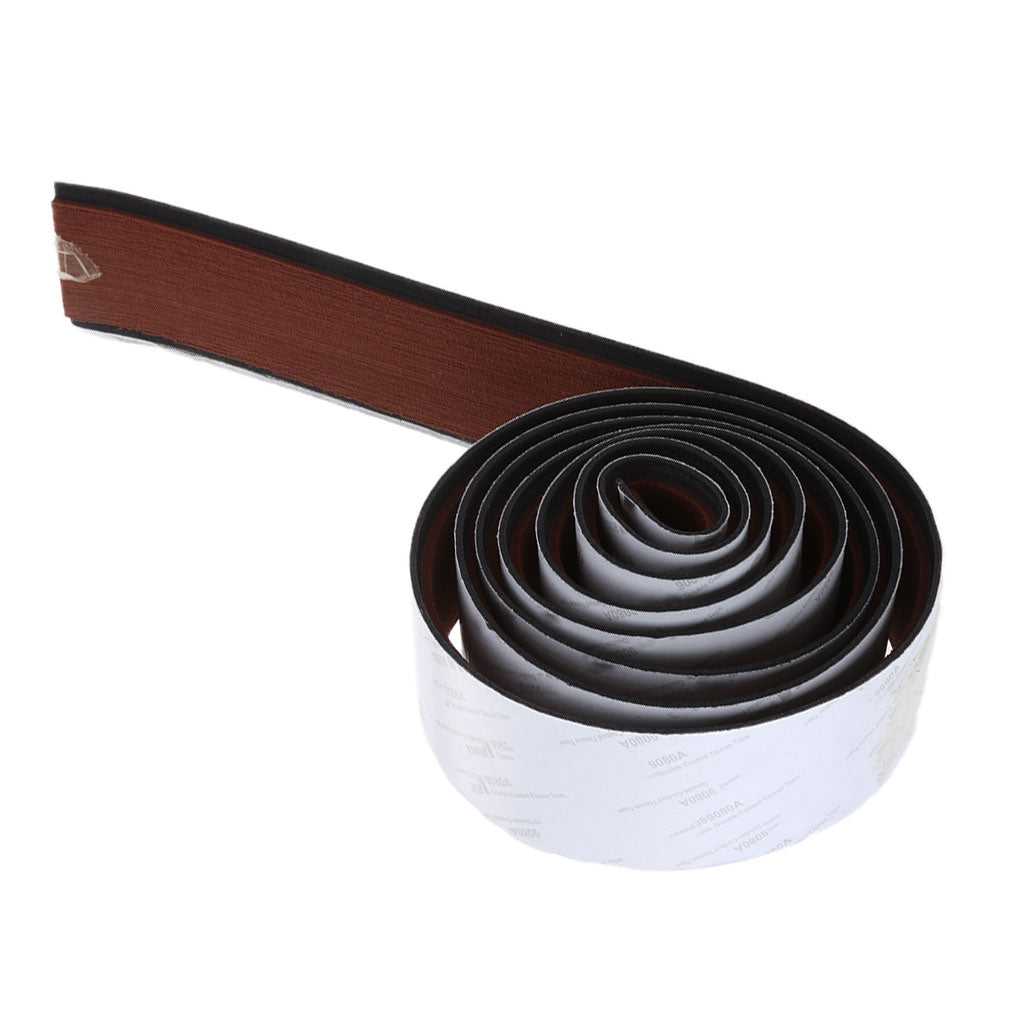 EVA Faux Teak Decking Sheet Marine Yacht Boat Tape Dark Brown Black Stripe