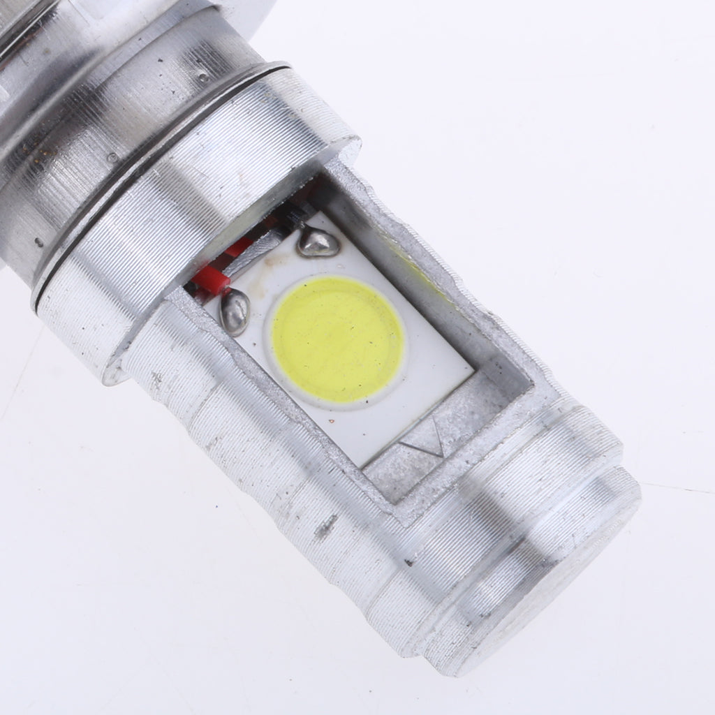 H4 COB LED 12W Ceramics Bulb Motorcycle Hi/Lo Beam Headlight Warning Lamp