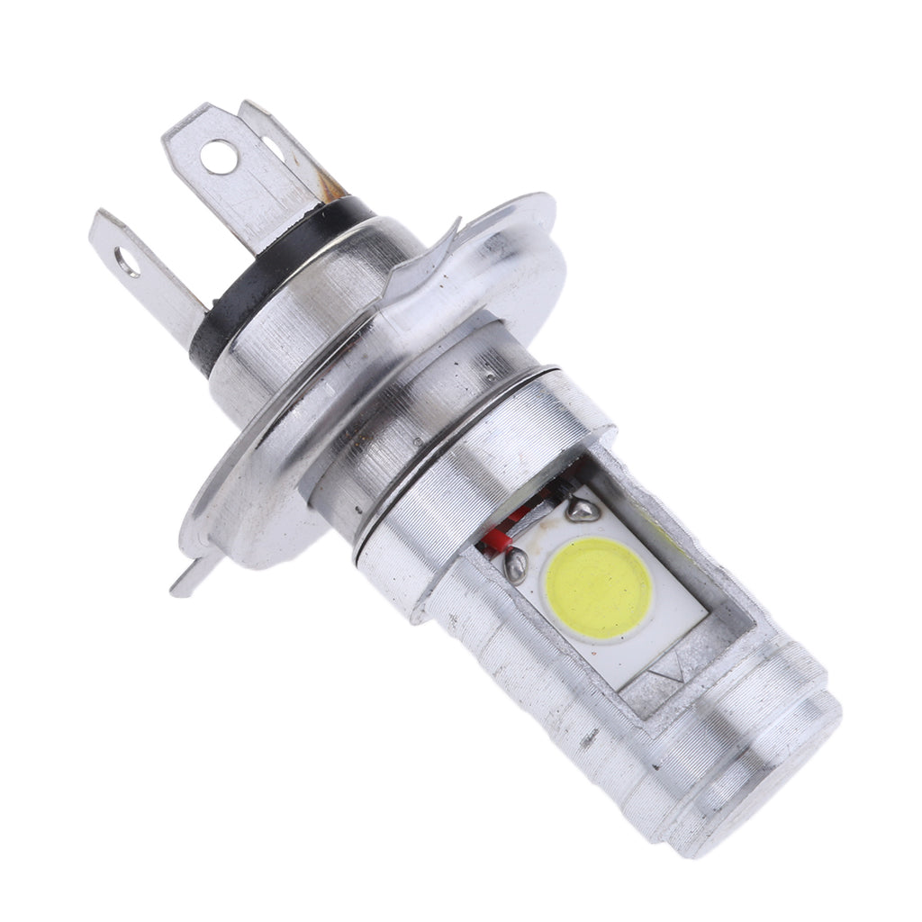 H4 COB LED 12W Ceramics Bulb Motorcycle Hi/Lo Beam Headlight Warning Lamp