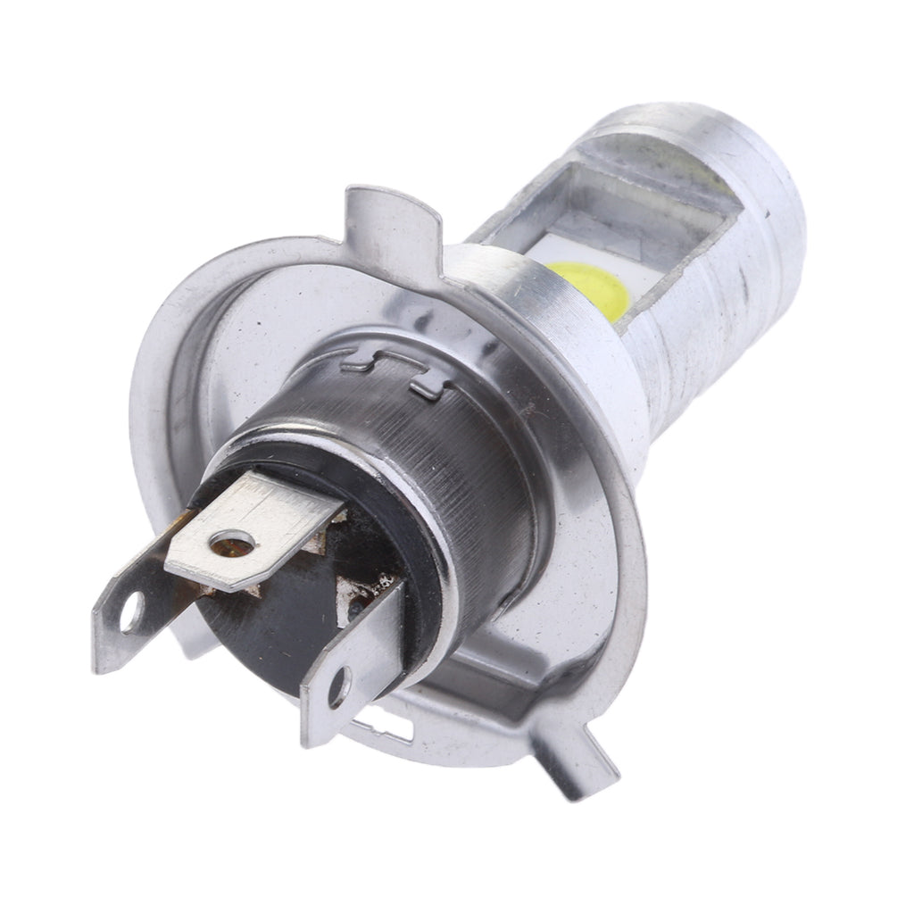 H4 COB LED 12W Ceramics Bulb Motorcycle Hi/Lo Beam Headlight Warning Lamp