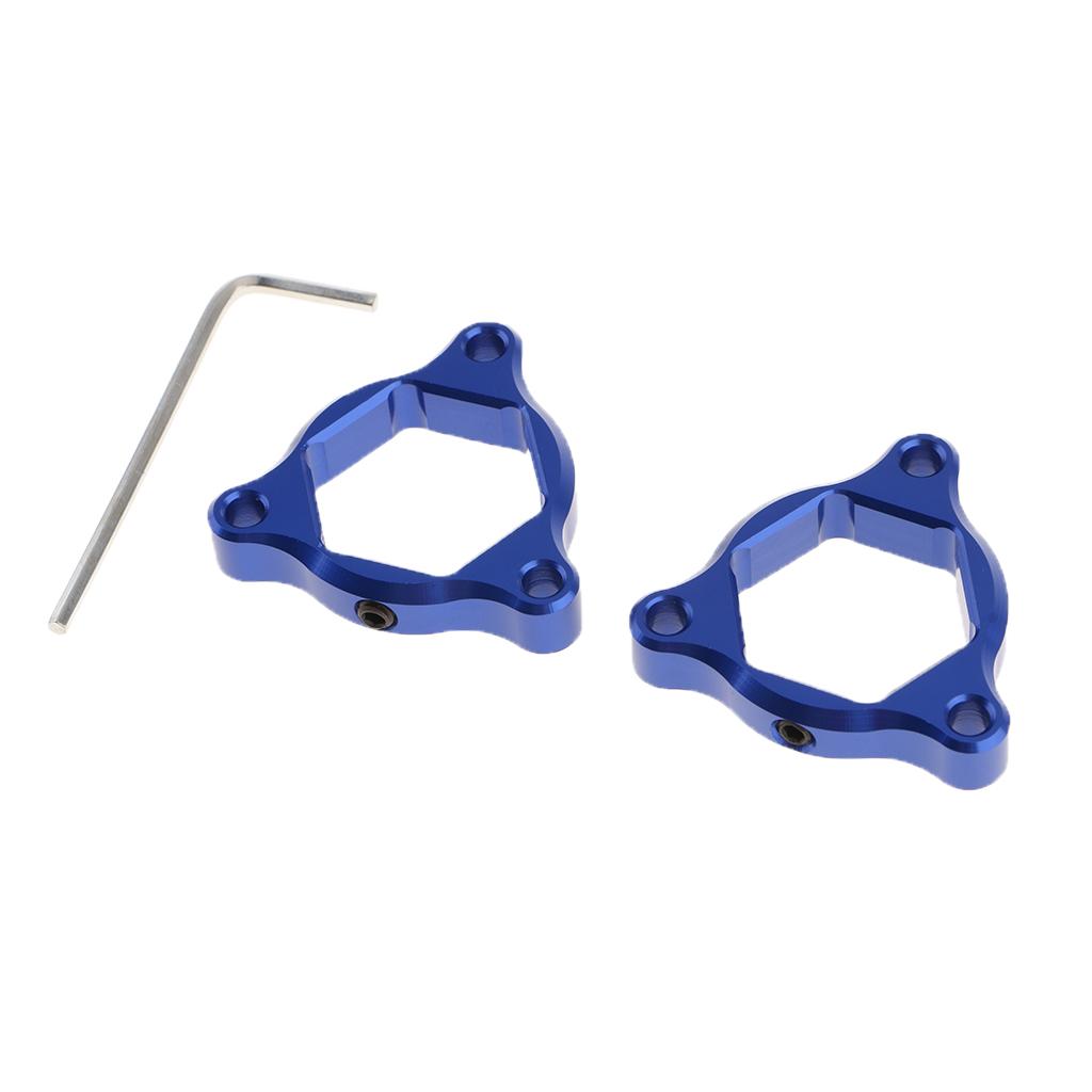CNC Aluminum Motorcycle Front Suspension Fork Preload Adjusters 22mm Blue