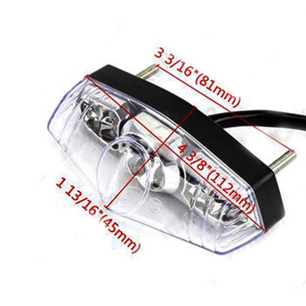 ABS Motorcycle 15 LED Indicators 12V Rear Brake Tail Light Clear Lens