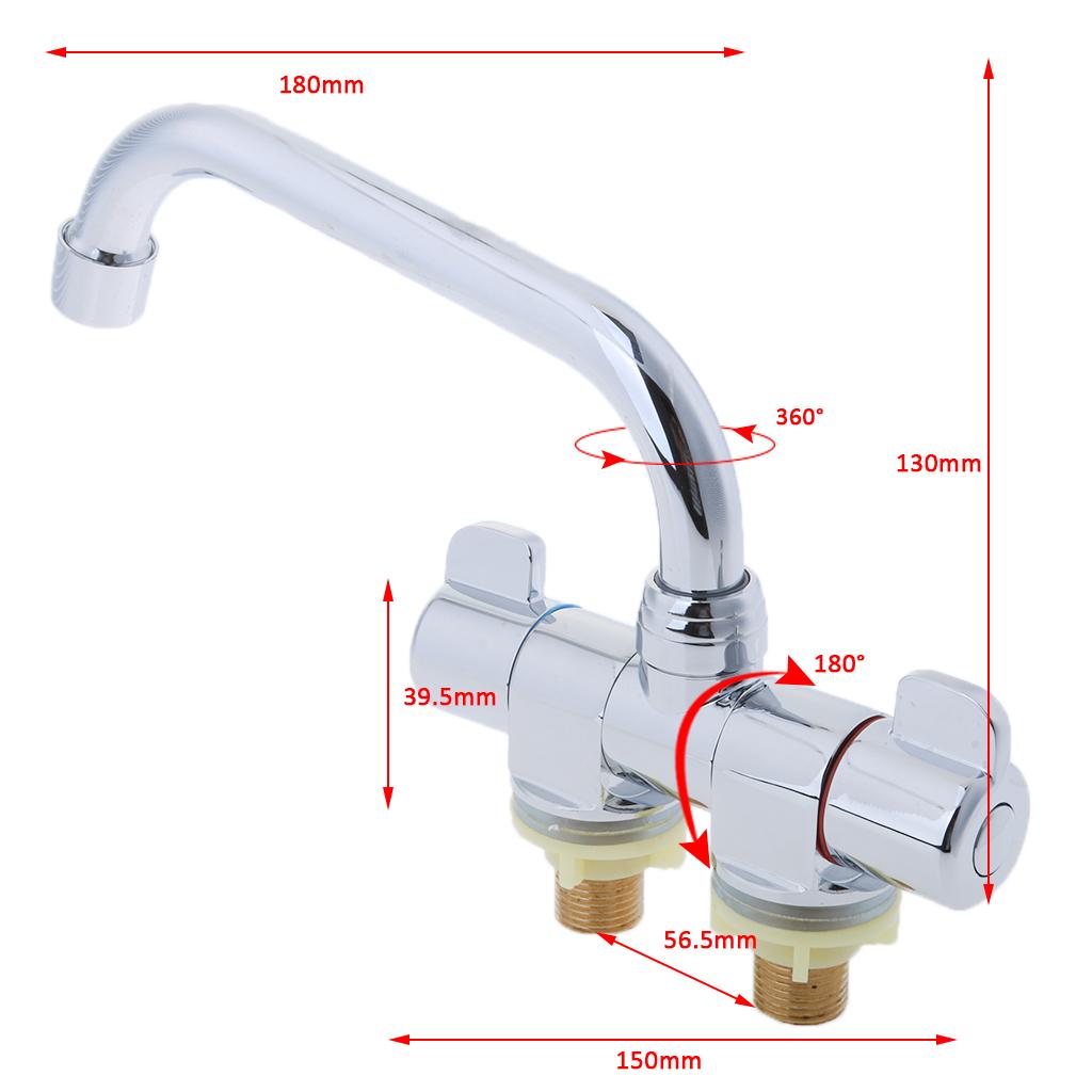 Marine Boat RV 360 Rotation Hot & Cold Bathroom Kitchen Water Faucet #003