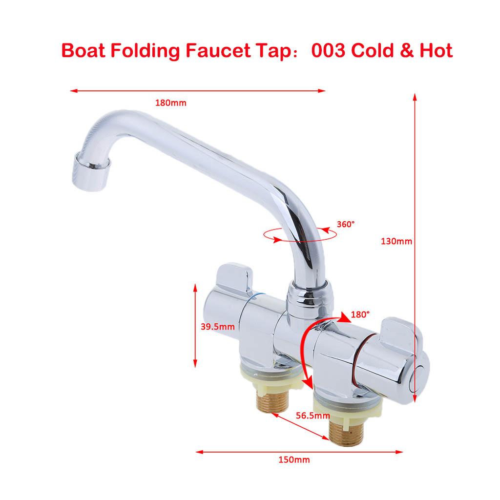 Marine Boat RV 360 Rotation Hot & Cold Bathroom Kitchen Water Faucet #003
