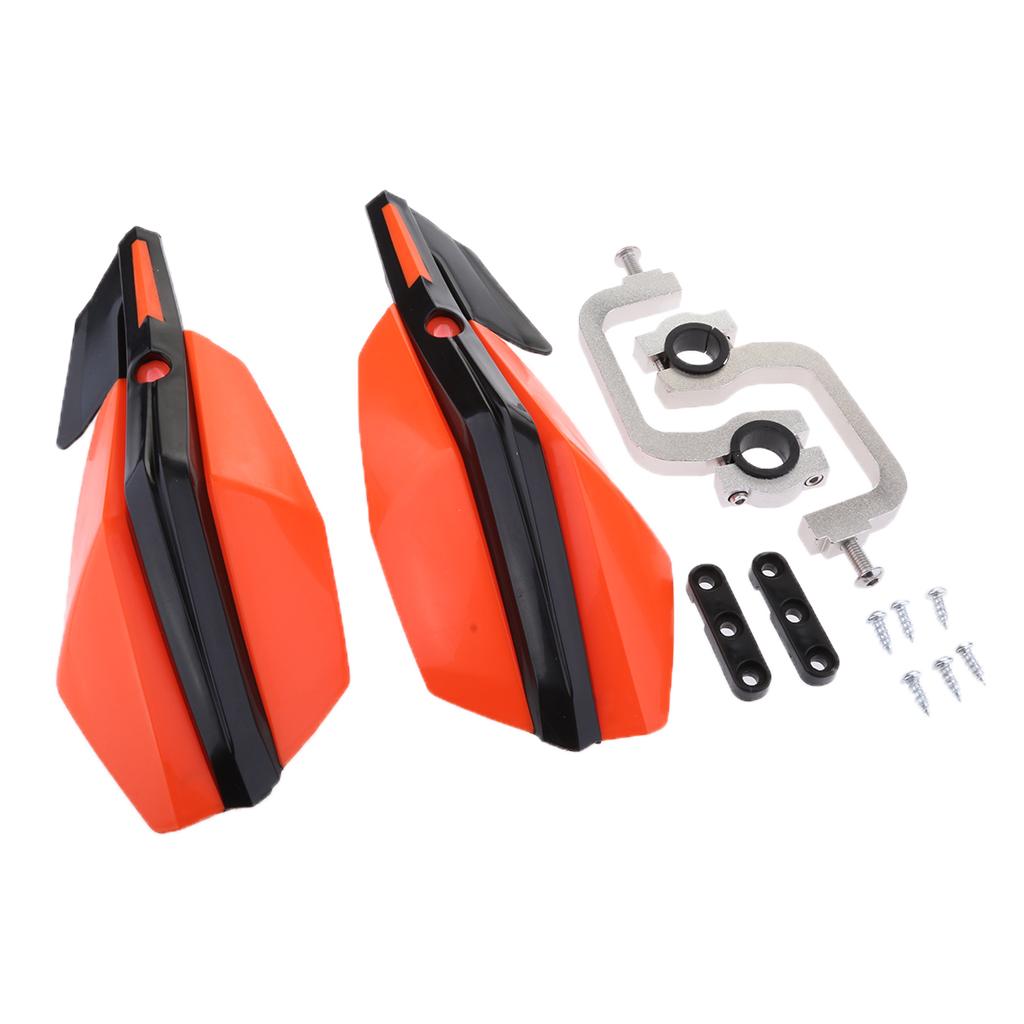 1 Pair Motorcycle 22mm/28mm Hand Guards Handguards Universal Orange