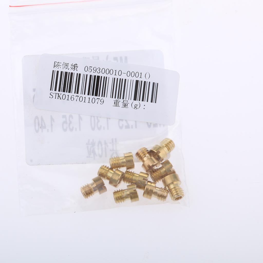 M5 Thread Motorcycle Main Jet Kit Carburetor 100-140 10 Size Injector Nozzle