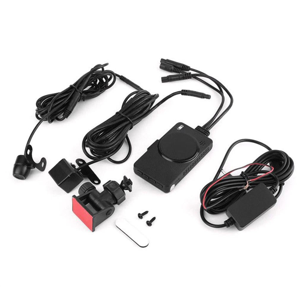 12V 3" Waterproof Dual Motorcycle Camera Front Rear HD MP4 Video Recorders