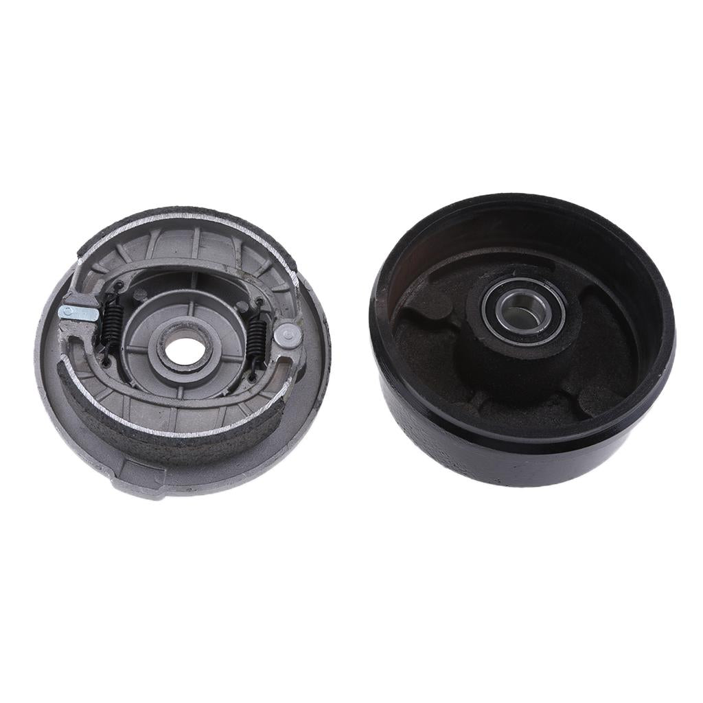 4 Studs Drum Brake Housing Wheel Hub+Shoes 110cc 125cc ATV Quad 88mm Left