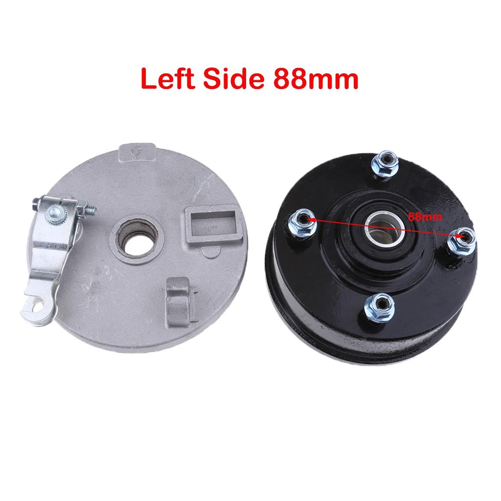 4 Studs Drum Brake Housing Wheel Hub+Shoes 110cc 125cc ATV Quad 88mm Left