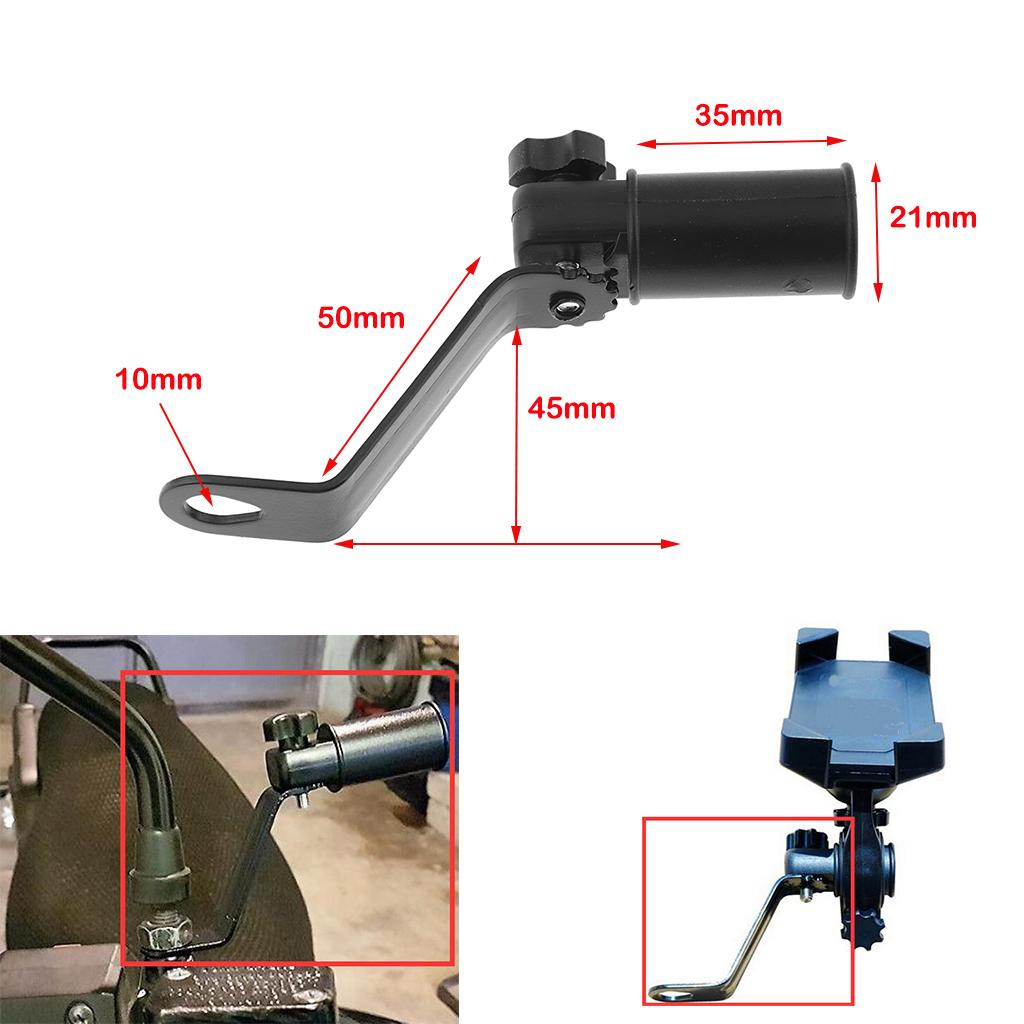 Motorcycle Mirror Mount Phone GPS Holder Handle Bar Extender Bracket Clamp