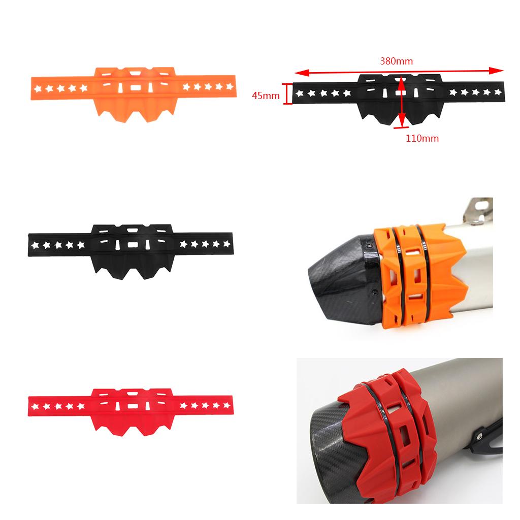 Exhaust Muffler Silencer Protector Guard for Motorcycle Dirt Bike Orange
