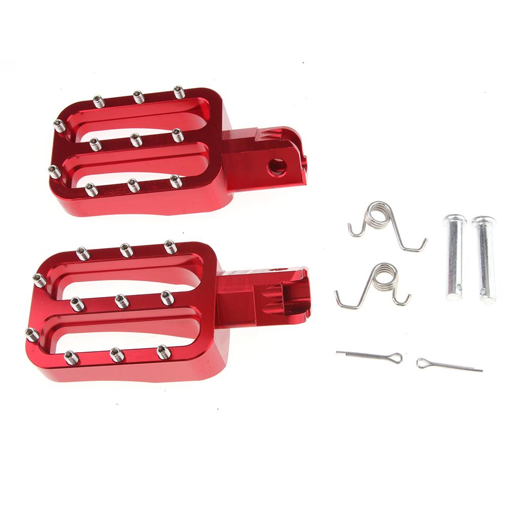 2pcs CNC Racing Footpegs Foot Pegs for Pit Bike XR50 CRF50 XR SDG SSR Red