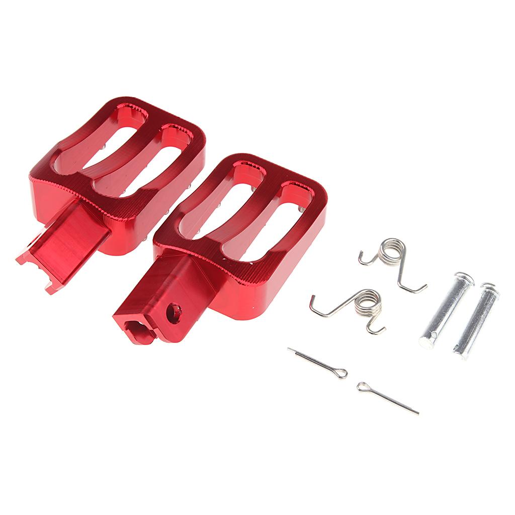2pcs CNC Racing Footpegs Foot Pegs for Pit Bike XR50 CRF50 XR SDG SSR Red